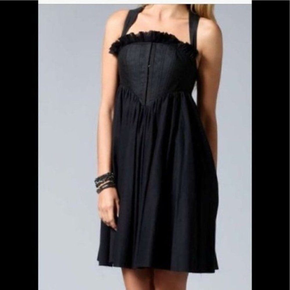 Twenty8Twelve Varda Women Black Corset Pleated Dress by S. Miller Size 2